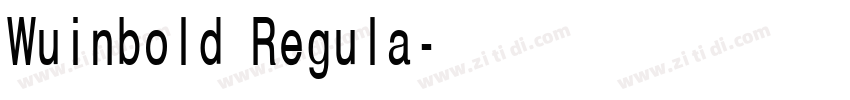 Wuinbold Regula字体转换